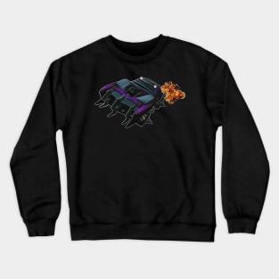 Purple Rocket League Car with Boost Crewneck Sweatshirt